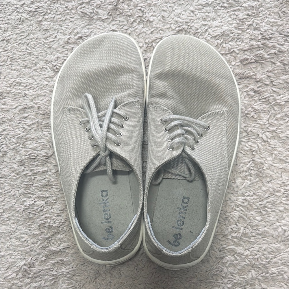 Be Lenka EU 41 Barefoot Minimalist Canvas City Sneakers in Sand Light Gray/Beige